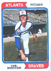 1974 Topps Baseball Cards      244     Carl Morton